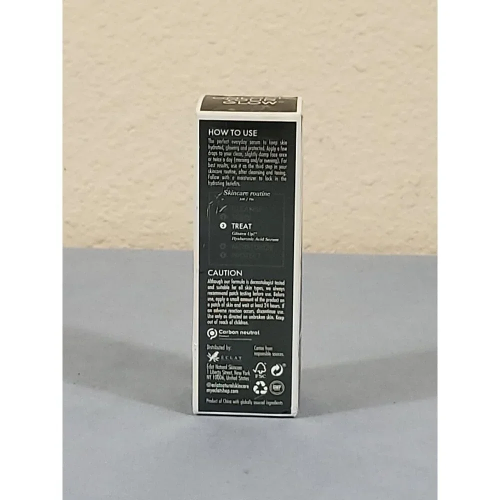 Hyaluronic Acid Serum Vitamin E Aloe Vera 1 oz Eclat Glisten Up!